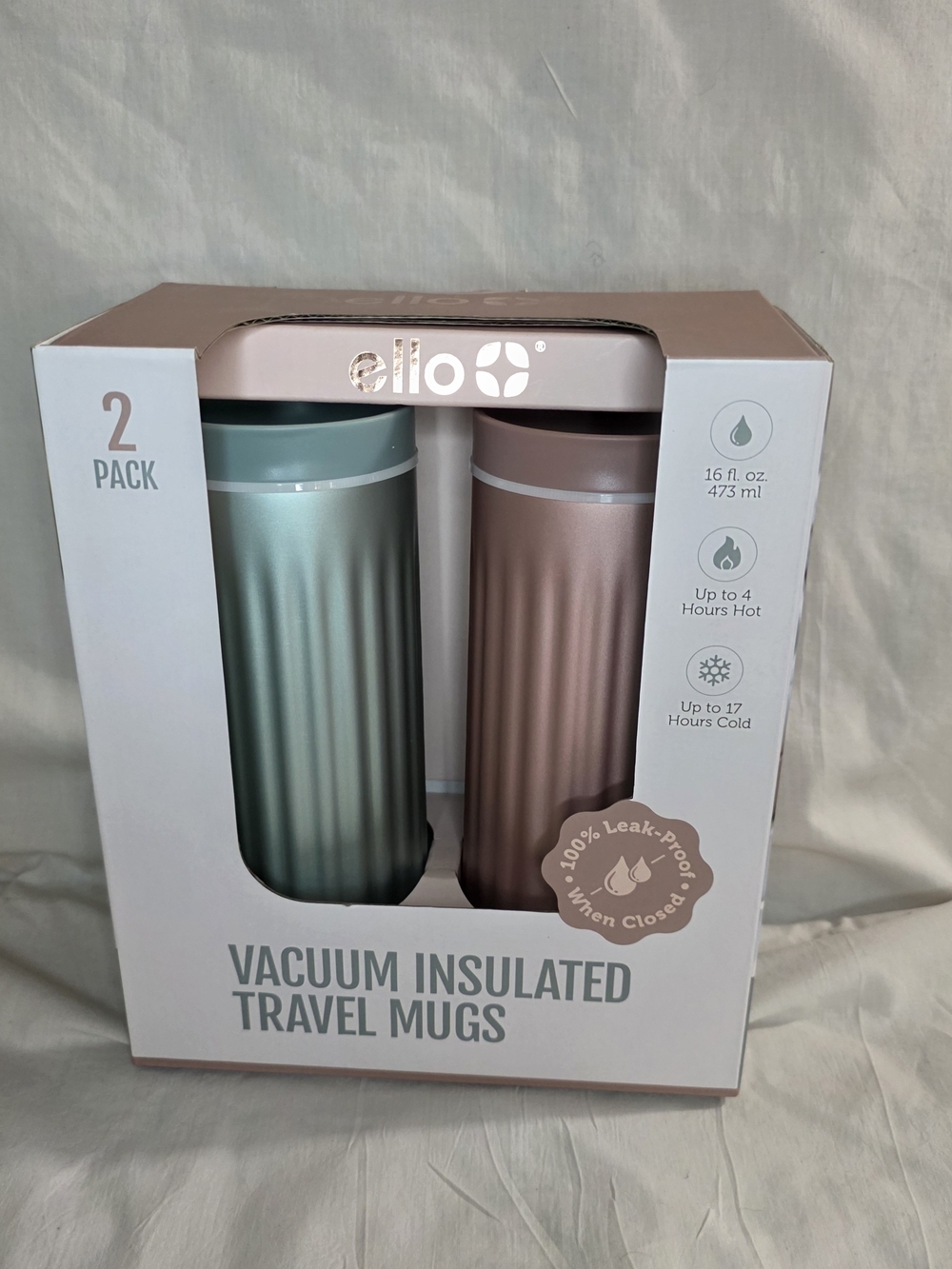 ello Vacuum Insulated Travel Mugs - Sage Green Only - Picture 2 of 6